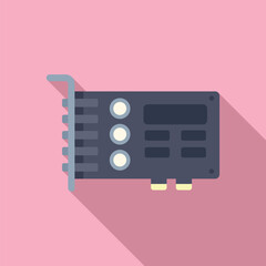 Poster - Vector illustration of a modern gpu in a trendy flat design style on a pink background