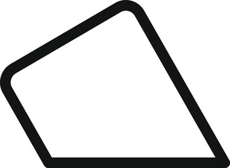 Poster - empty black and white picture frame icon with simple outline vector illustration, perfect for graphi