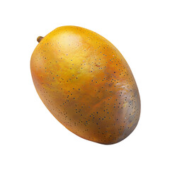 Wall Mural - Ripe and speckled mango on a plain background