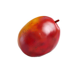 Wall Mural - Ripe mango with a red and yellow gradient isolated on white background