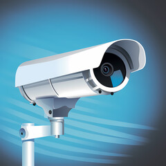 Cctv camera icons vector image