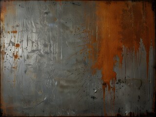 Scratched surface, rusty brown and grey, vintage texture, generative AI