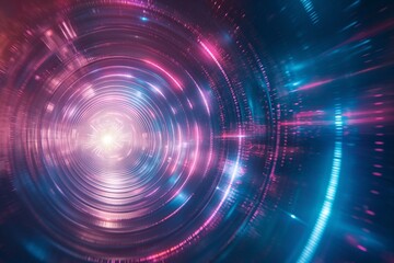 Poster - abstract futuristic tech background by generative ai