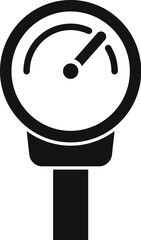 Poster - vector illustration of a simple pressure gauge icon in monochrome