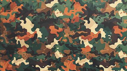 Wall Mural - Fabricating Camo Military Patterns