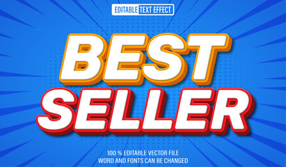 Poster - Editable 3d text style effect - Best Seller text effect Template