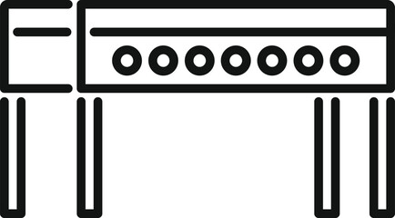 Poster - Simplified black and white illustration of a network router icon for web and technology design