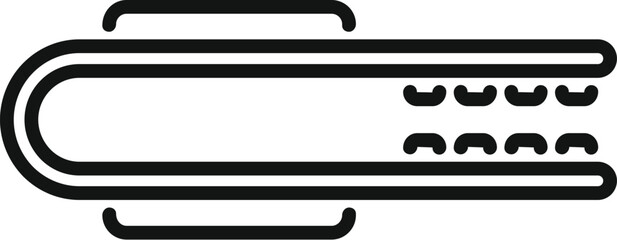 Fototapete - Simple, linear vector icon representing a stack of books, ideal for education themes