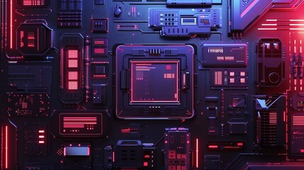 Poster - There are many retro futuristic elements to choose from, including abstract frames, 3D shapes, wireframes, cyberpunk windows, and perspective grids. You can use these elements to make posters,