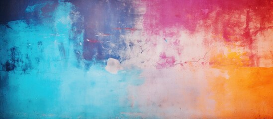 Poster - Abstract colorful grunge wall isolated as a background and texture. copy space available
