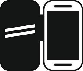 Poster - Vector illustration of smartphone and notebook icon, ideal for business and organization themes