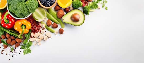 Aufkleber - Vegan protein source Healthy diet vegetarian food Top view with copy space