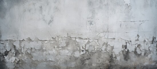 Poster - An abstract vintage gray background with an old gray wall and cracked plaster creating a textured copy space image