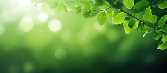 Poster - this image shows that lighting under the green leaf. copy space available