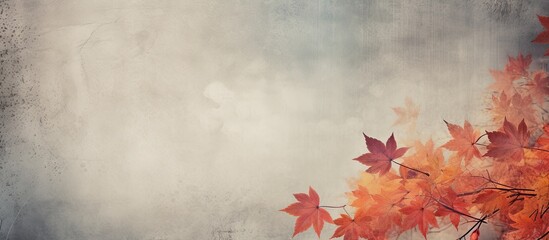 Poster - Beautiful autumn leaves on grunge background. copy space available