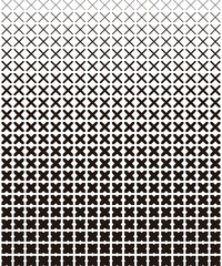 Wall Mural - Halftone seamless pattern. Repeated geometric gradient. geometry pattern background. Repeating gradation design. Repeat hexagon printed black and white. Vector Format illustration design element	