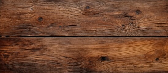 Wall Mural - Old brown wooden plank texture background Close up with copy space