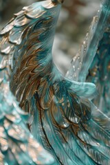Poster - Detailed view of a bird statue, suitable for various projects
