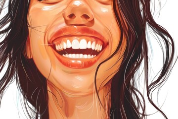 Poster - Close-up of a woman's face with closed eyes. Suitable for beauty and relaxation concepts