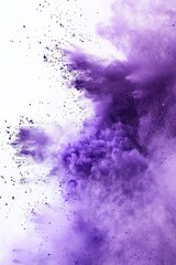 Poster - A vibrant purple powder cloud floating in the air. Ideal for creative projects and events
