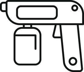 Poster - Vector illustration of a power drill in a simple line art style, great for instruction manuals