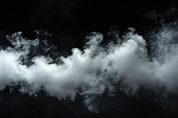 Poster - Dark background with smoke, suitable for design projects