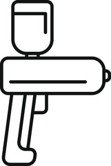 Poster - Black and white vector illustration of a stylized paint roller, perfect for design and diy themes