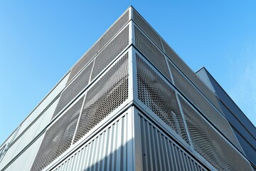 Poster - Tall building with a clock on top, suitable for cityscape concepts
