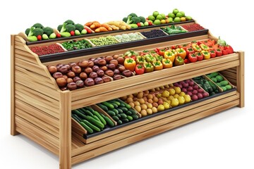Poster - Fresh produce variety for healthy eating. Ideal for grocery store advertising