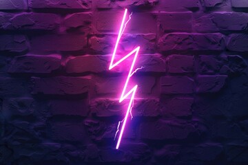 Sticker - Neon sign on a brick wall, perfect for urban themed designs