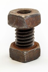 Poster - Close up of a nut on a plain white background. Perfect for food and nutrition concepts