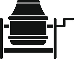 Poster - graphic icon of a classic camera silhouette, designed for various uses in photographyrelated content