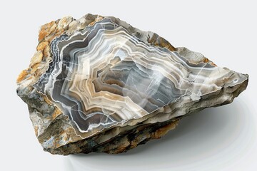 Poster - A piece of rock with a large piece of marble on top. Can be used for geological or architectural concepts