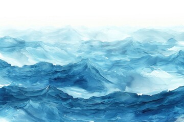 Aufkleber - A serene painting of a large body of water. Ideal for nature-themed designs