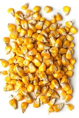 Aufkleber - Fresh pile of yellow corn on a clean white surface, perfect for food or agricultural concepts