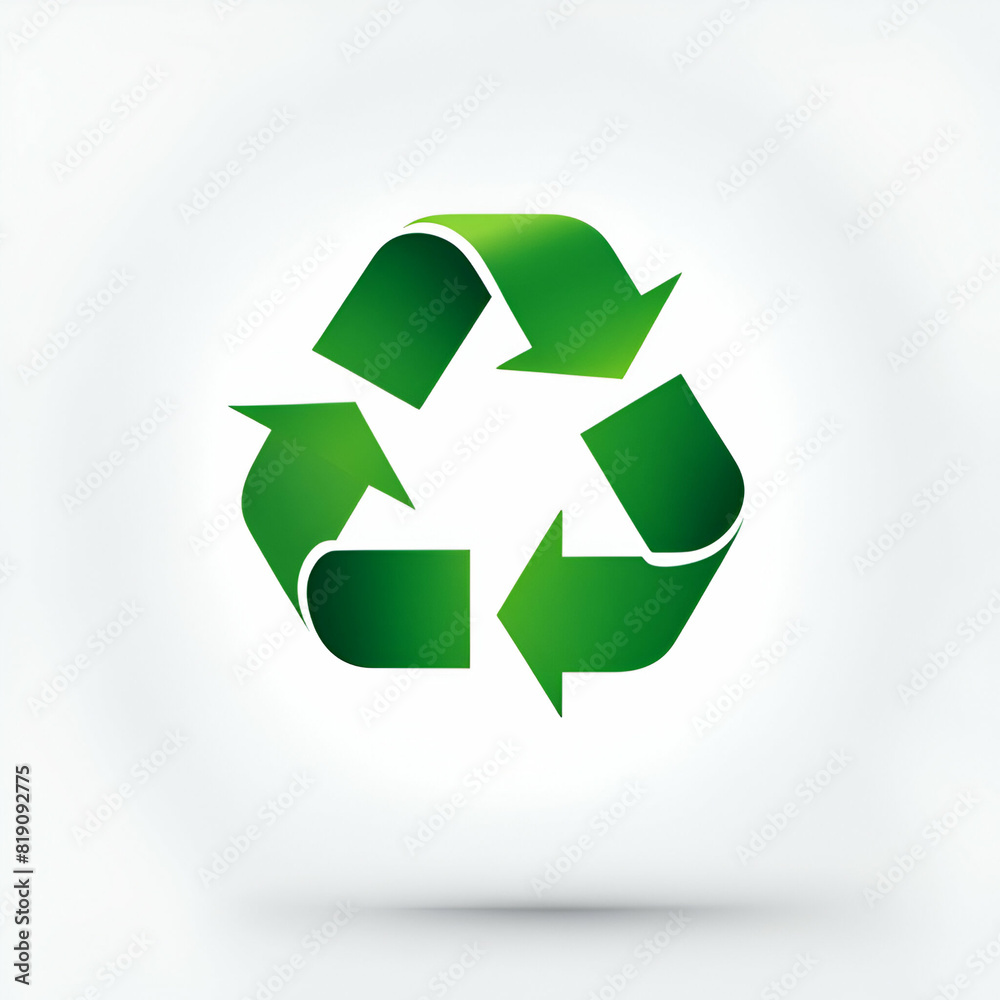 Lets Recycle! Plain Recycling Logo (Sticker/Logo/Sign)