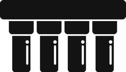 Poster - Simplified icon representation of a judge's bench, ideal for legalthemed designs