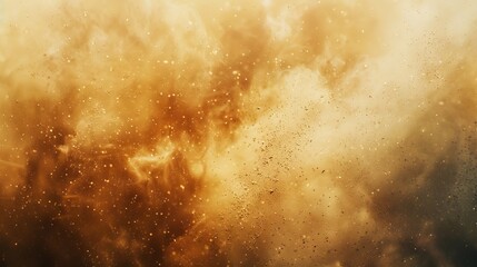 Wall Mural - a yellow background with a lot of dust and smoke