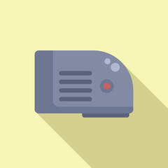Poster - minimalistic vector graphic of a modern projector, ideal for presentations and media concepts