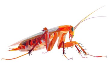 Poster - Vibrant insect on a plain white backdrop, suitable for various design projects