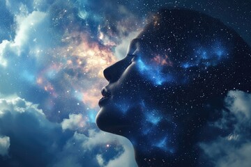 Wall Mural - awaken within a cosmic dream, beautiful astro background