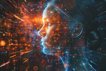 Fototapete - Decrypt AI's encrypted consciousness