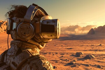 Poster - virtual reality experience that simulates walking on the surface of Mars