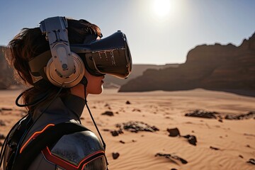 Poster - virtual reality experience that simulates walking on the surface of Mars
