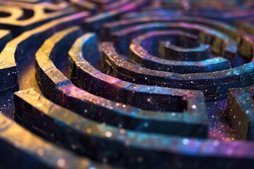 Fototapete - Navigate through celestial maze