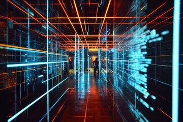 Poster - navigate through cyberspace labyrinth