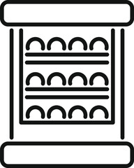 Sticker - Vector illustration of a greek or romanstyle column in a simple line art design