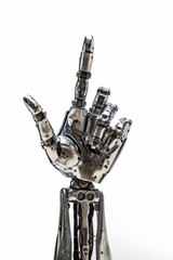 Poster - Robotic Hand Making the Rock Sign. Generative ai