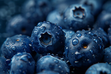 A rich and vibrant background filled with fresh, juicy blueberries, showcasing their deep blue color and natural texture