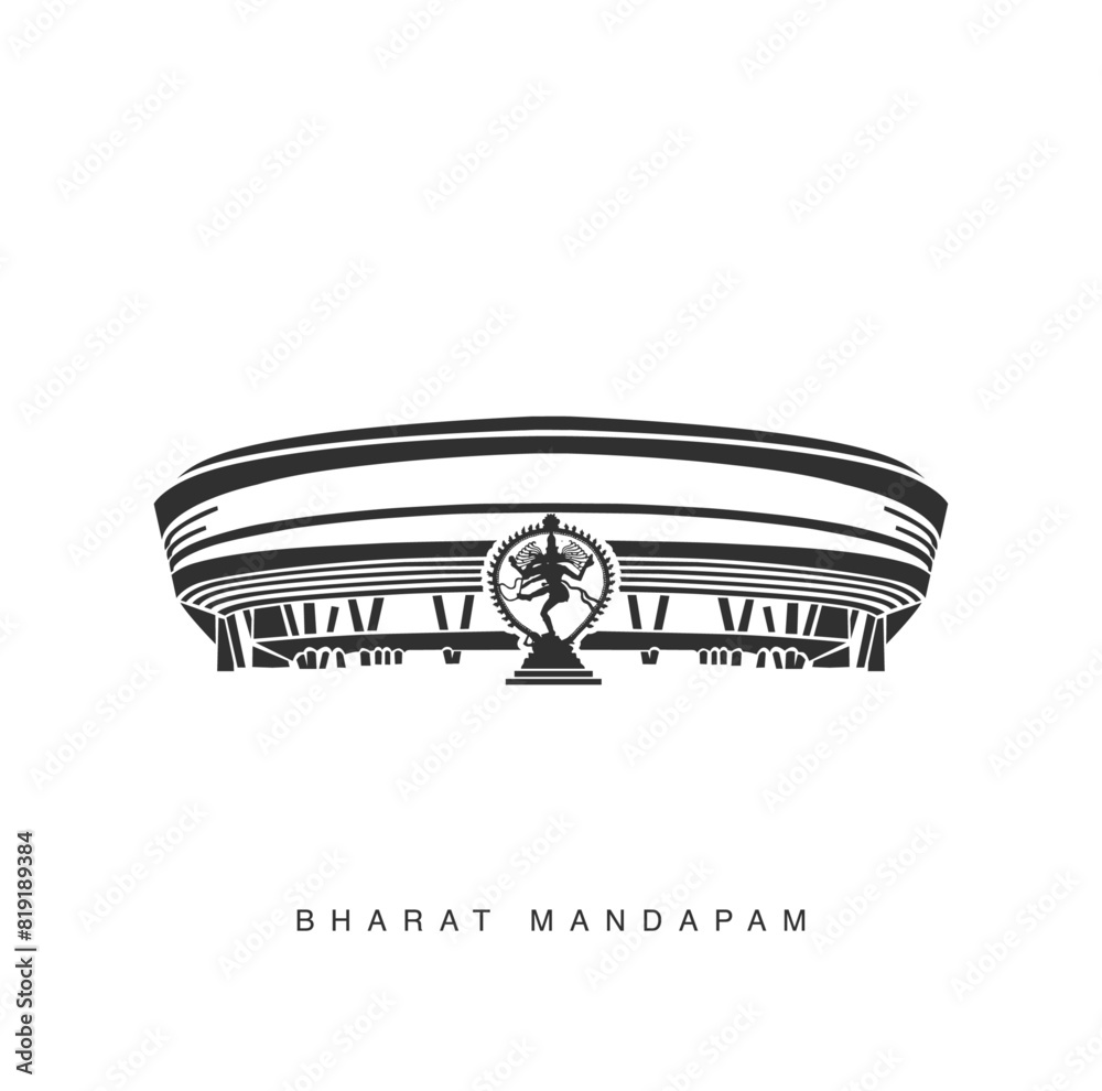 Bharat mandapam icon Stock Vector | Adobe Stock